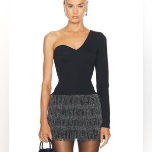 RtA Black One Shoulder Top